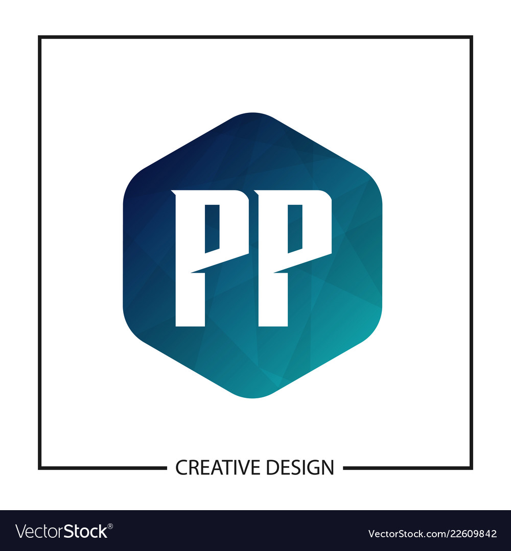 Initial pp letter logo template design