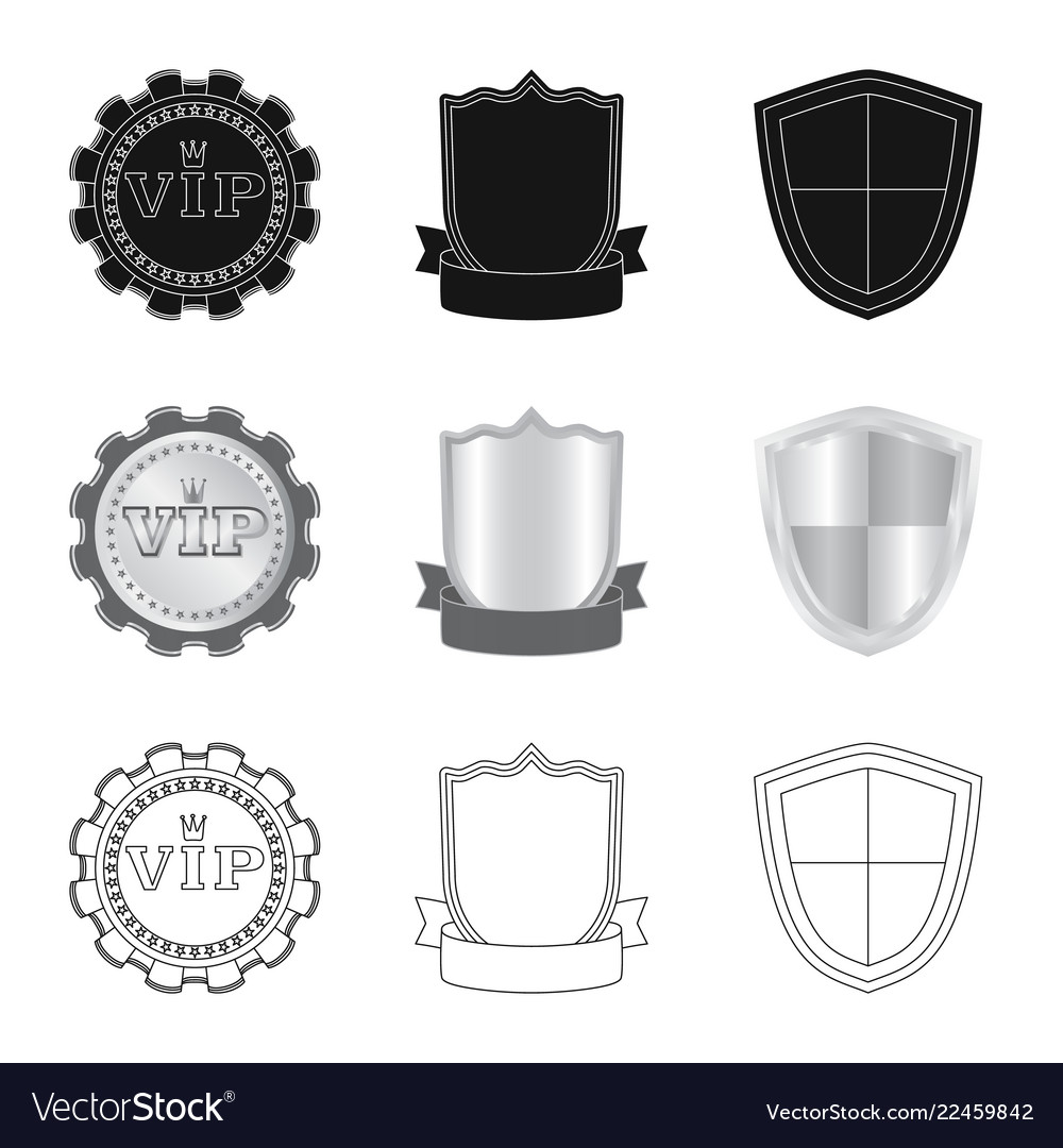 Isolated object of emblem and badge icon