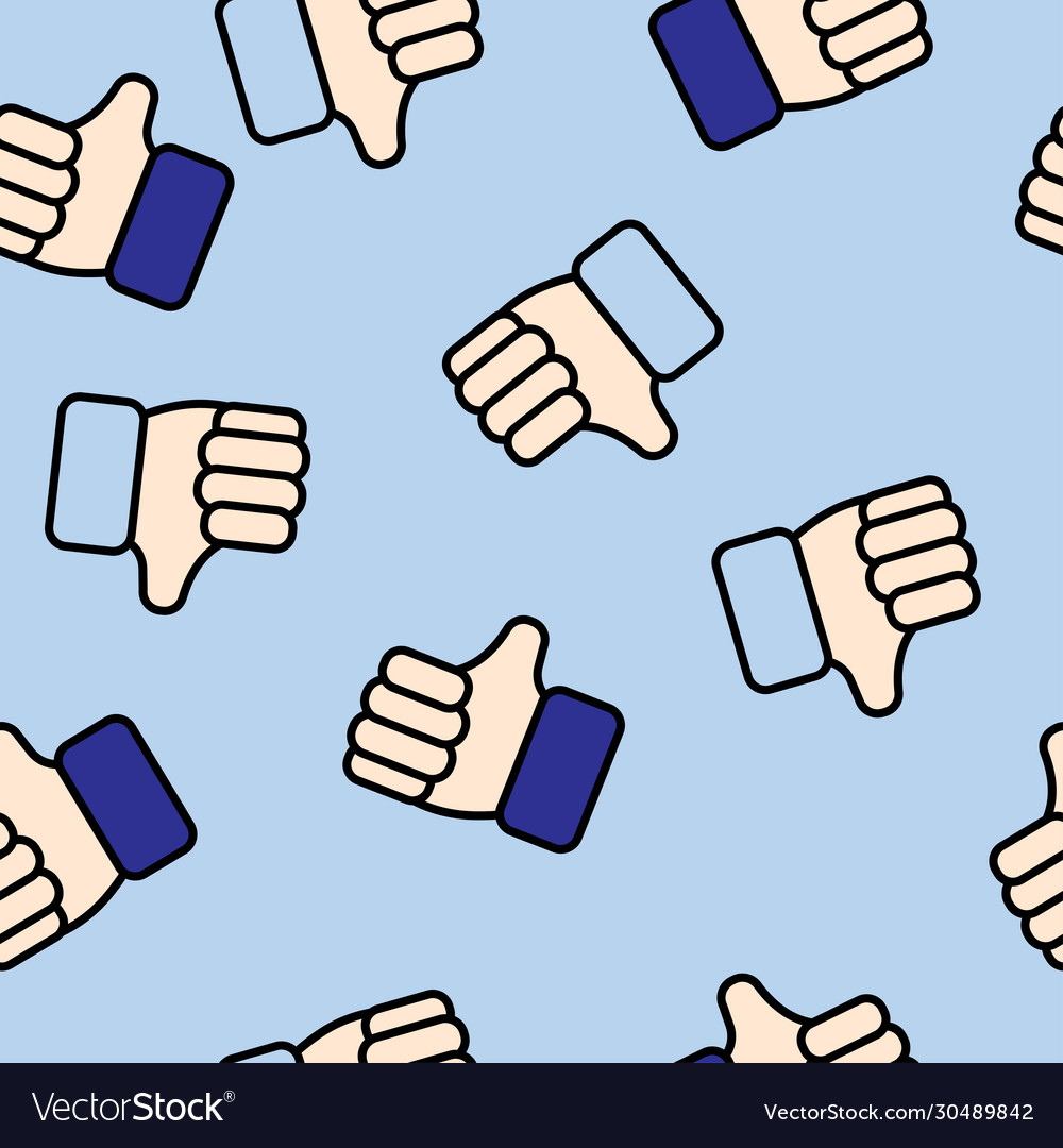 Likes and dislikes pattern vector image Likes and dislikes pattern