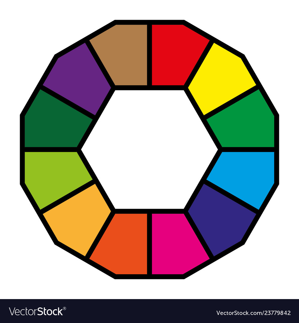 Polygon table colorful frame vector image Polygon table colorful frame