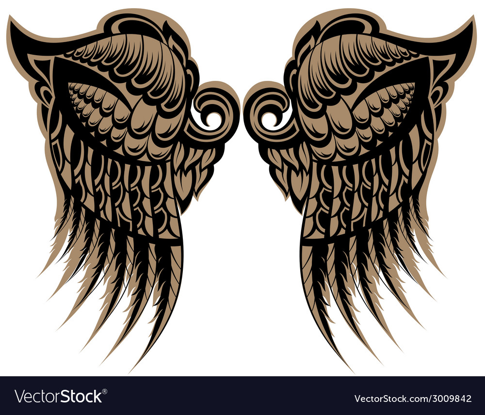 Winged tattoo