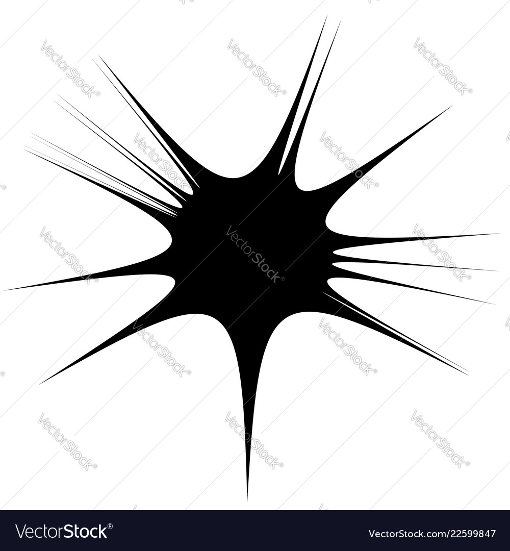 Abstract spiky pointed shape monochrome graphics vector image Abstract spiky pointed shape monochrome graphics