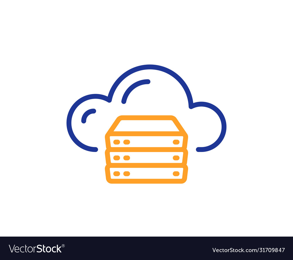 Cloud Computing Server-Zeilen-Symbol Internet-Daten vector image Cloud Computing Server-Zeilen-Symbol Internet-Daten