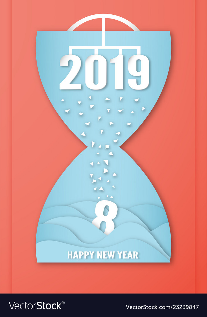 Cover design for happy new year 2019