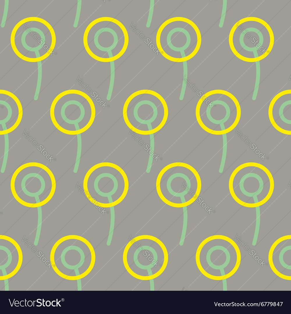 Dandelions seamless pattern background of stylized