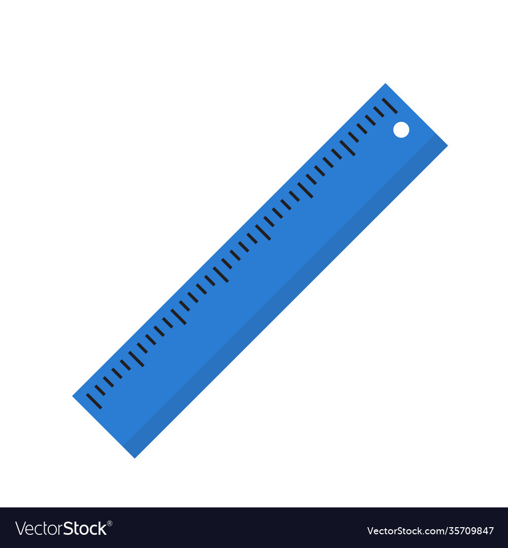 Flat ruler icon isolated rule for your web
