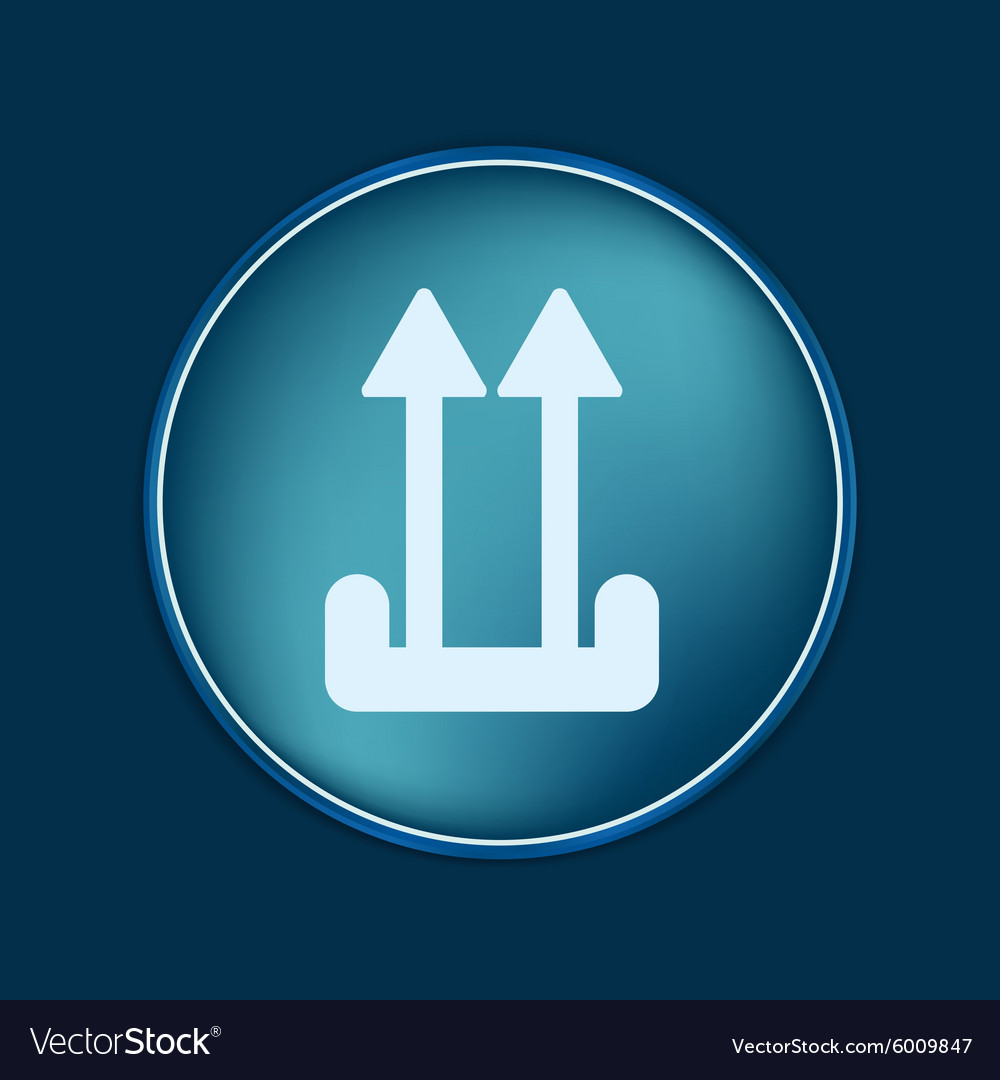 Fragile symbol arrow up logistic icon