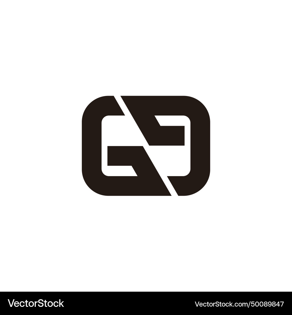 Letter gd ambigram square logo Royalty Free Vector Image