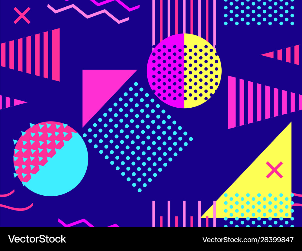 Memphis seamless pattern retro background Vector Image