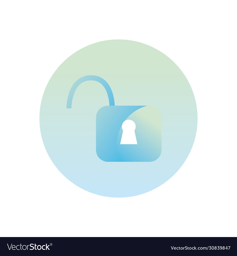 Padlock icon gradient style design