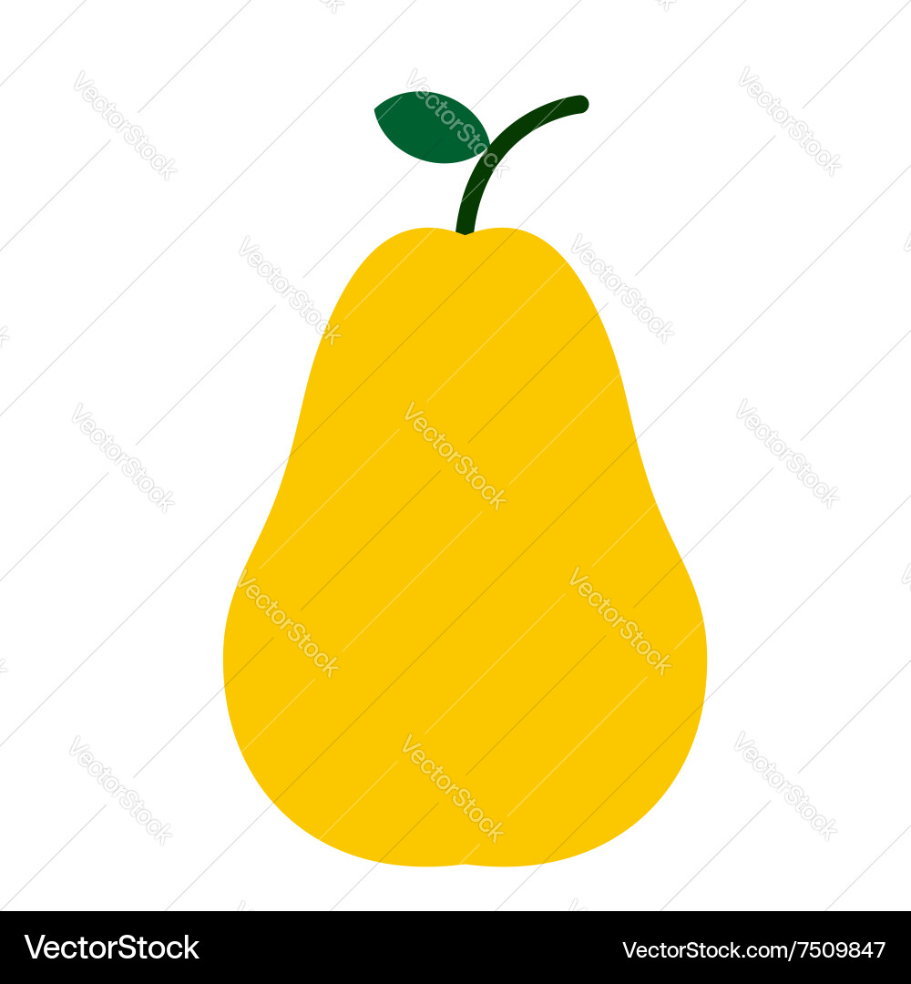 Pear flat icon Royalty Free Vector Image - VectorStock