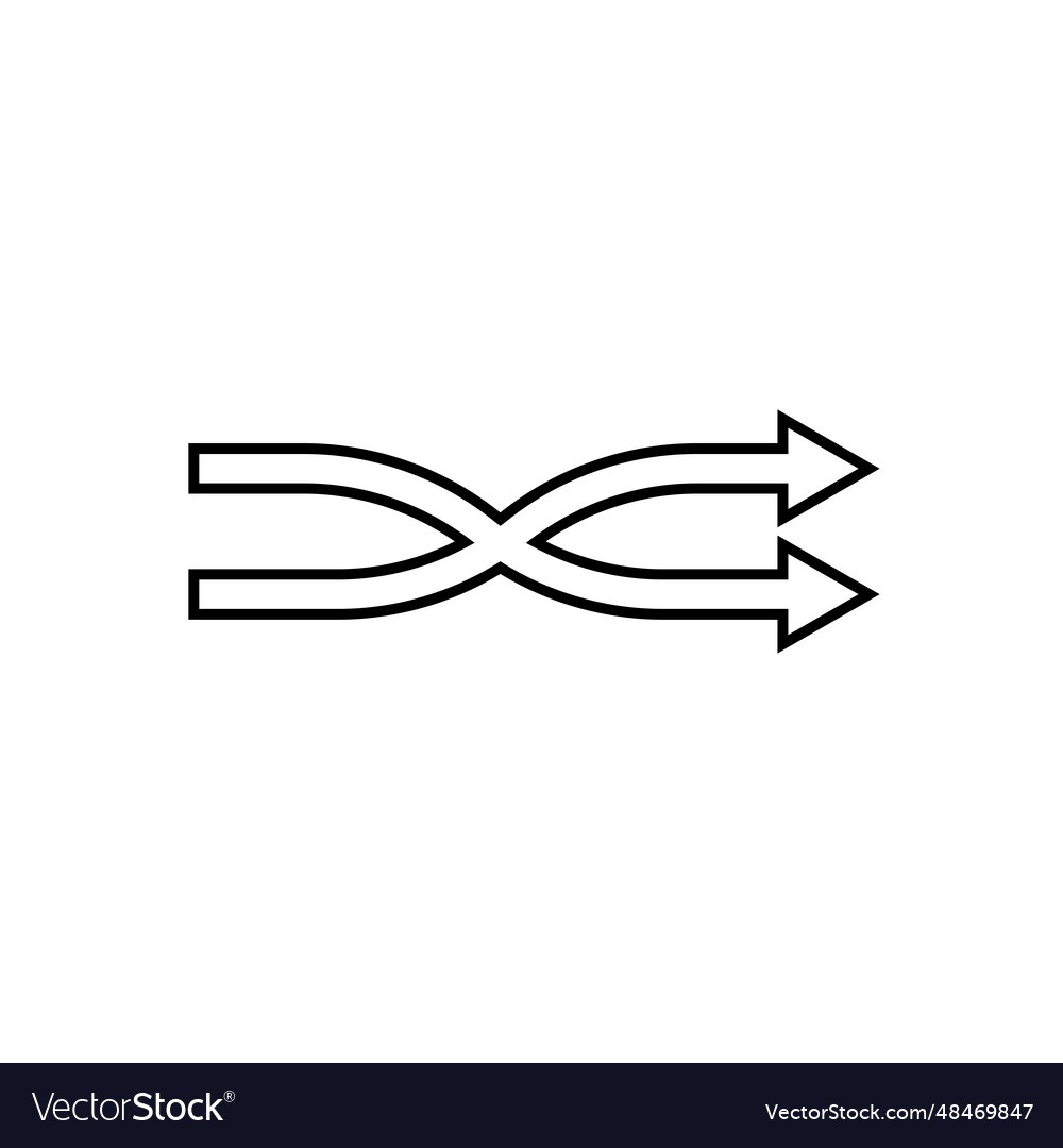 Random arrow icon vector image Random arrow icon