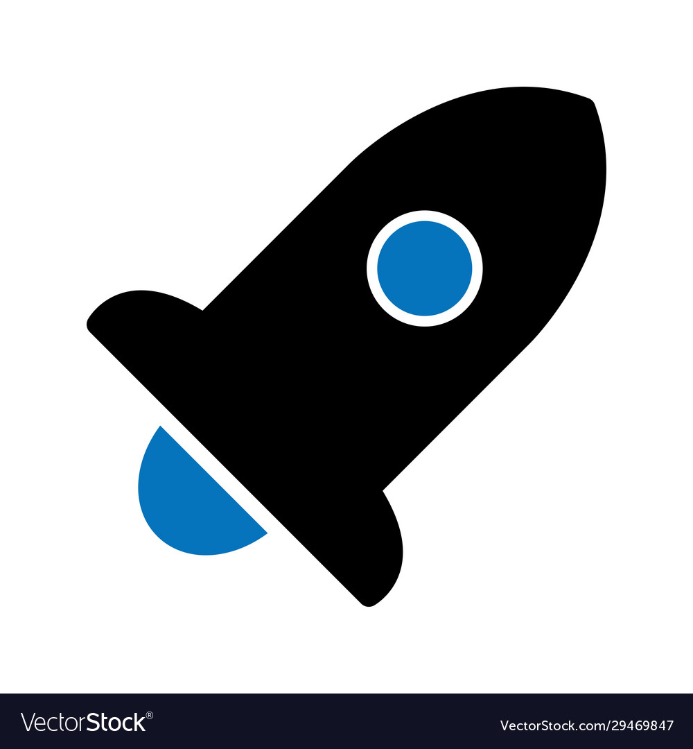 Rocket icon isolated on background
