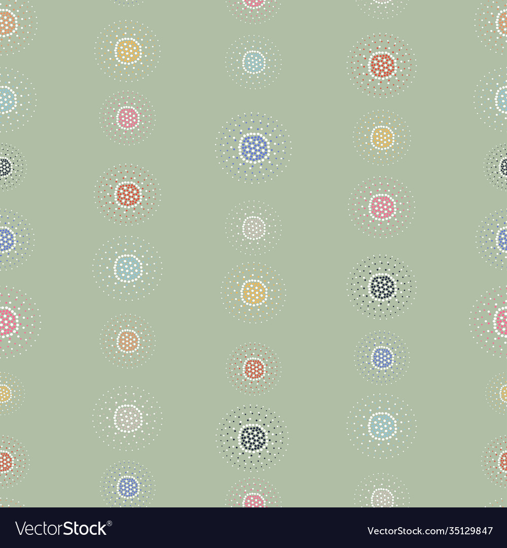 Round colorful shapes made dots seamless