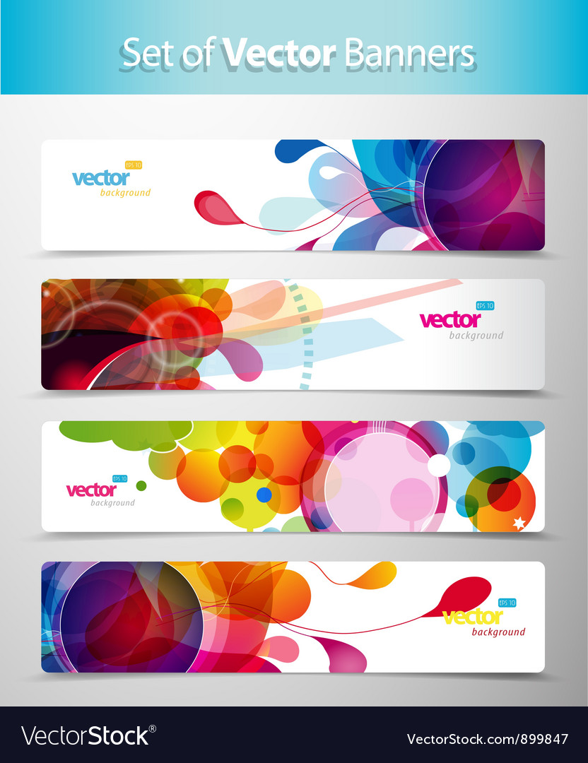 Set abstract web banners Royalty Free Vector Image