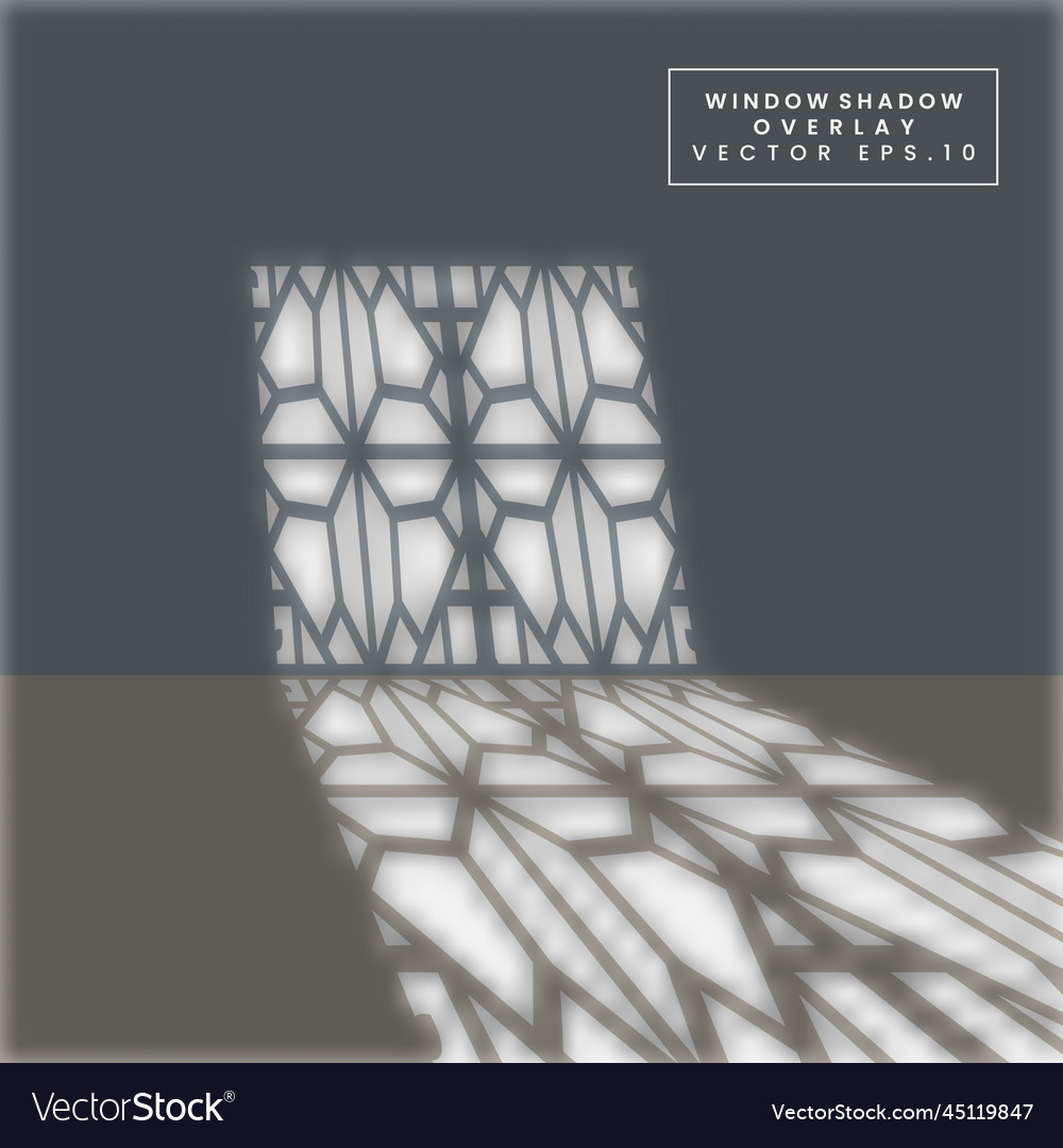 Window shadow overlay image vector image Window shadow overlay image