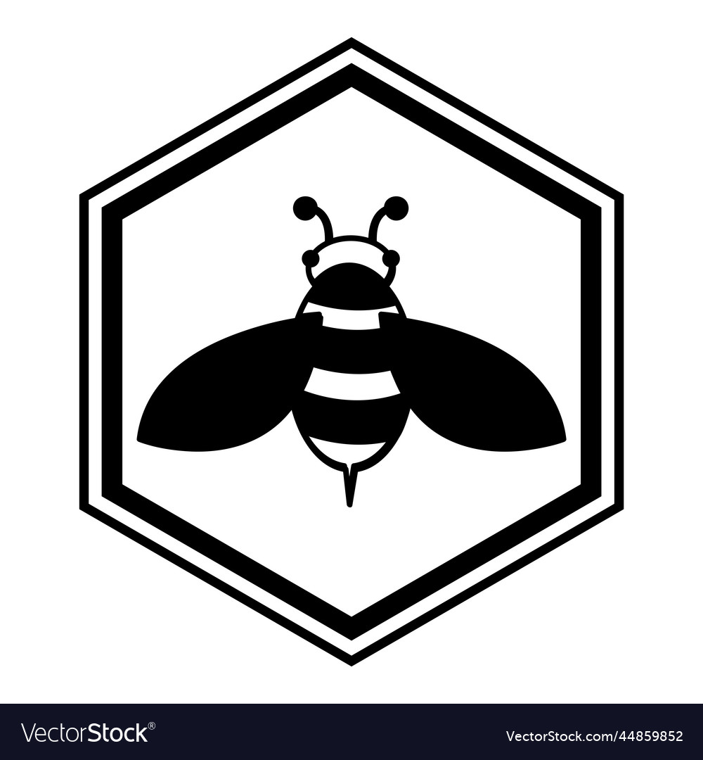 Bee element vector image Bee element