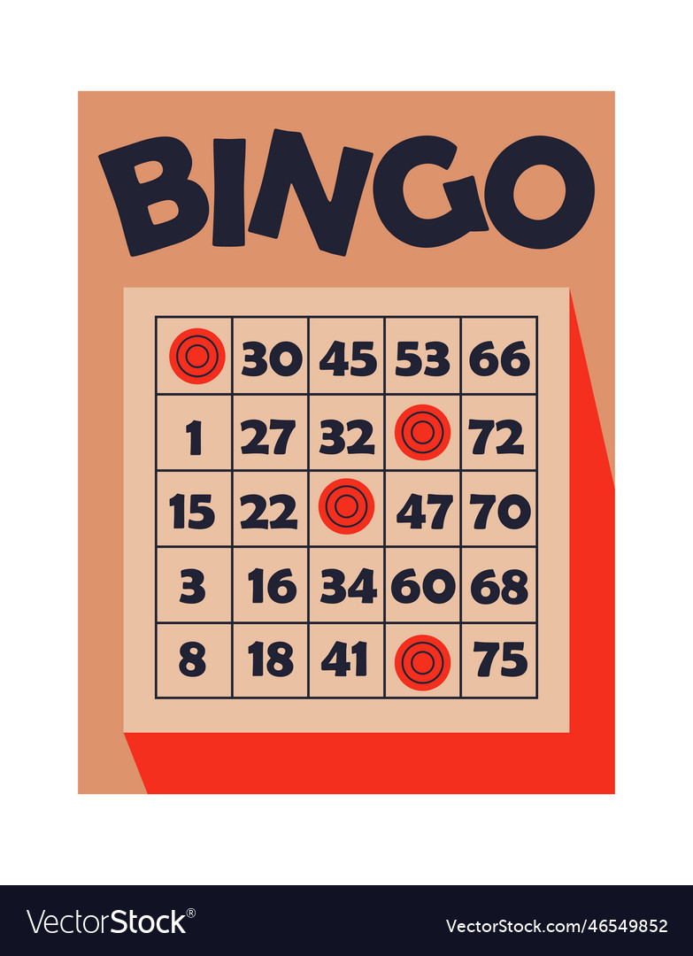 Bingo game card Royalty Free Vector Image VectorStock
