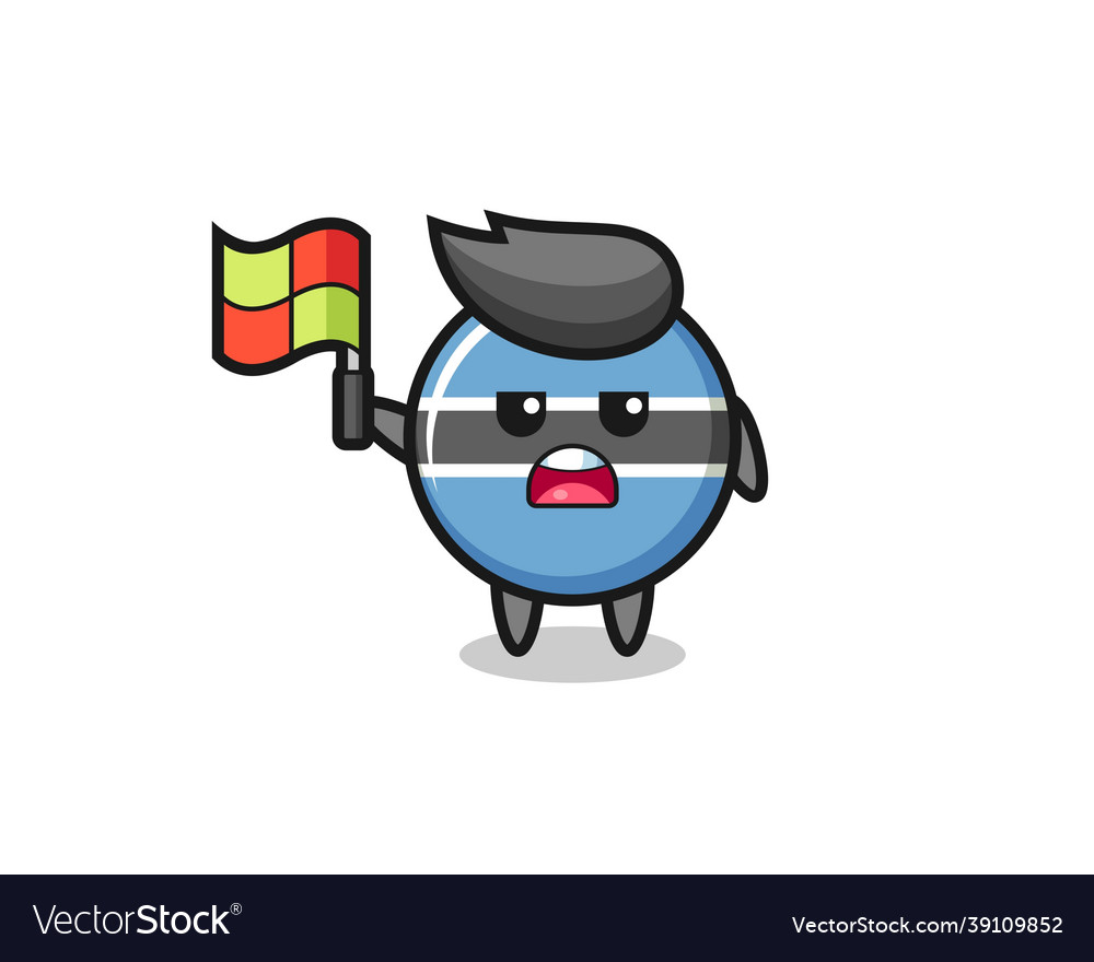 Botswana flag badge character as line judge