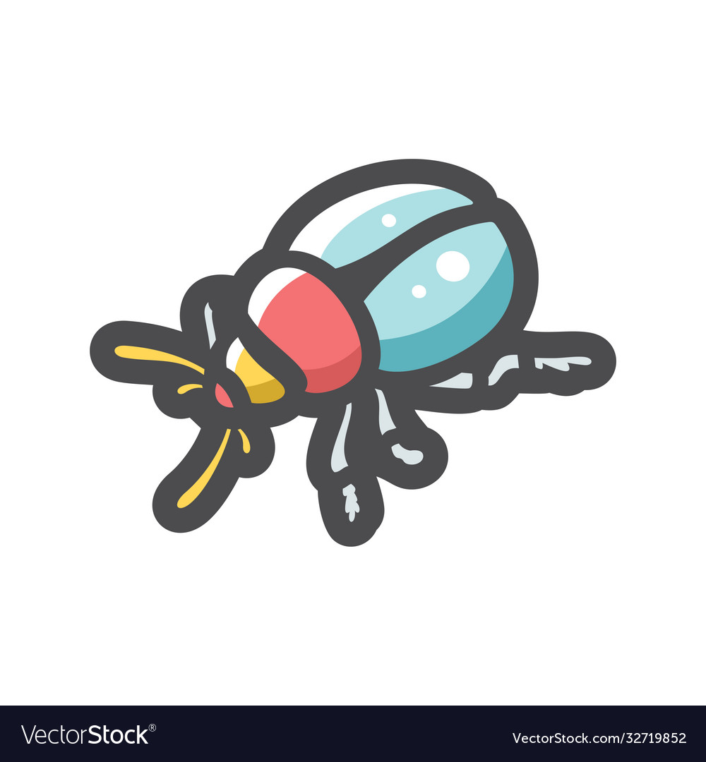 Cartoon Beetle Icon - Insect Artwork
