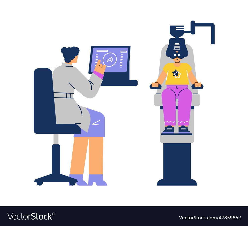 Cartoon of ophthalmologist Royalty Free Vector Image