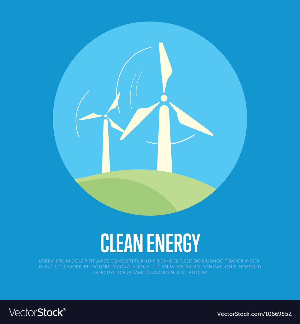 Clean energy banner eco power generation