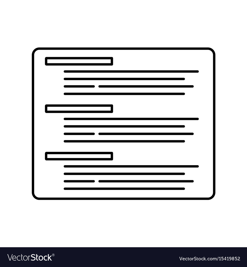 Coding or text abstract outline icon thin line