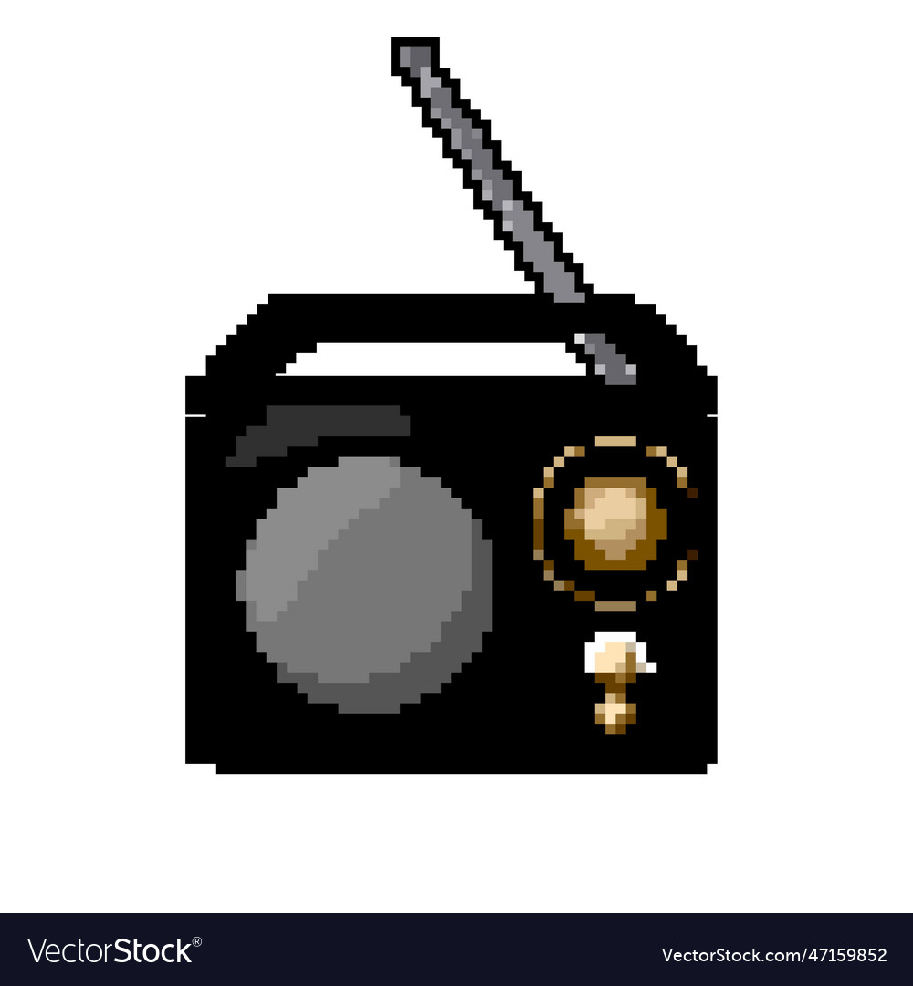 Communication radio music game pixel art Vector Image