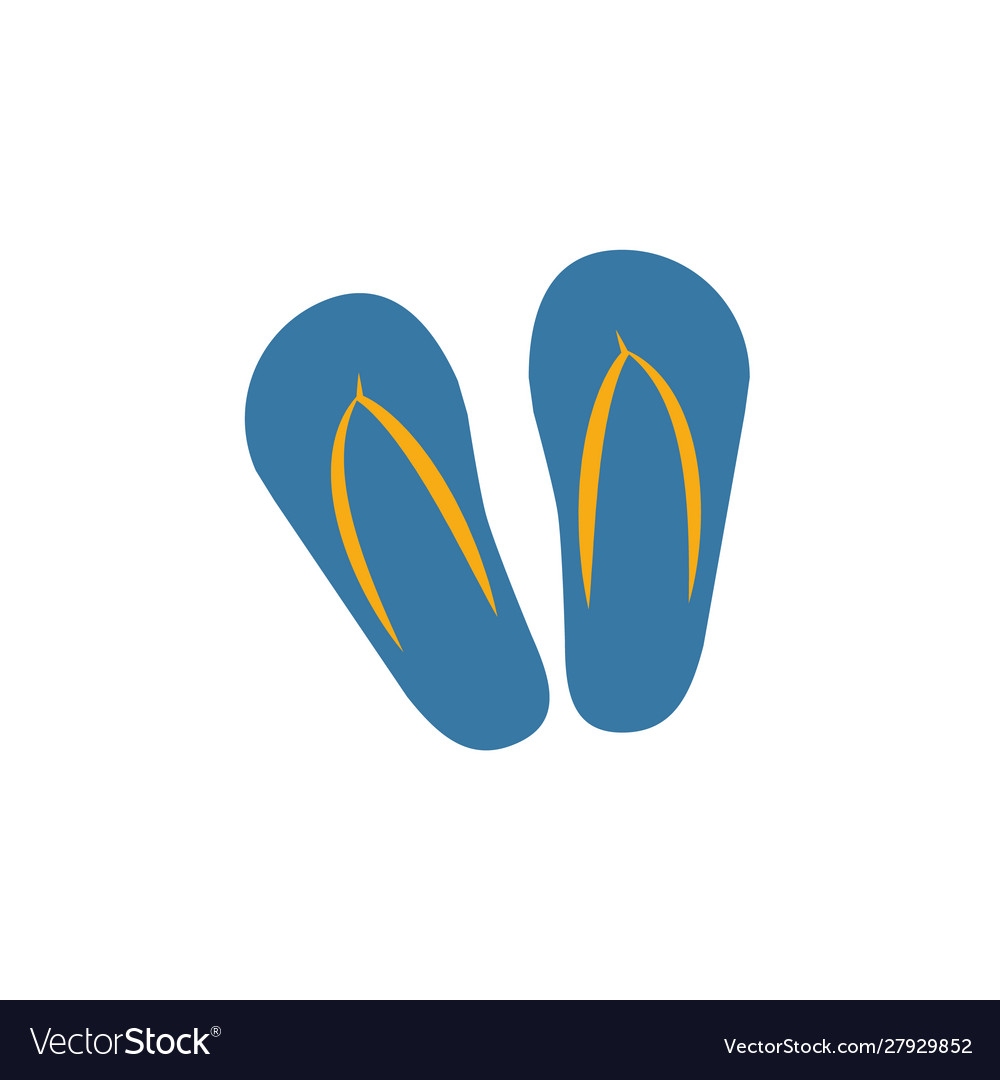 Flip flops icon simple flat element from clothes
