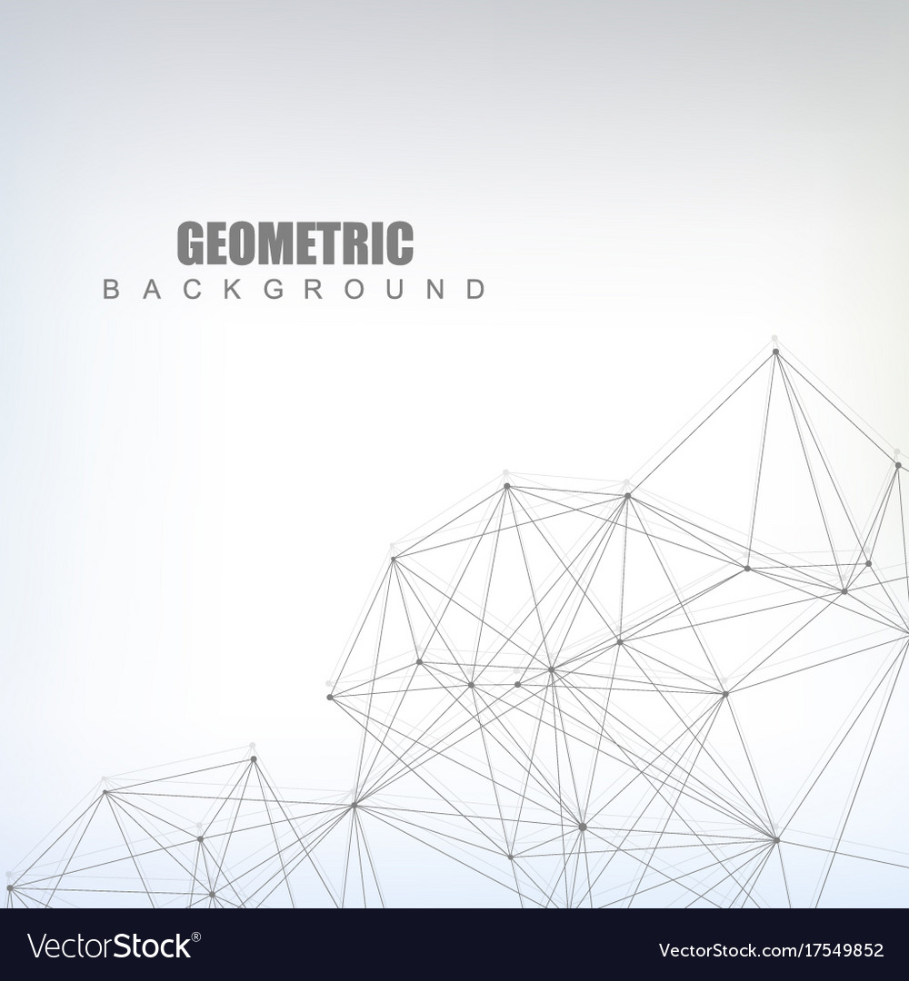 Geometric abstract background with connected line