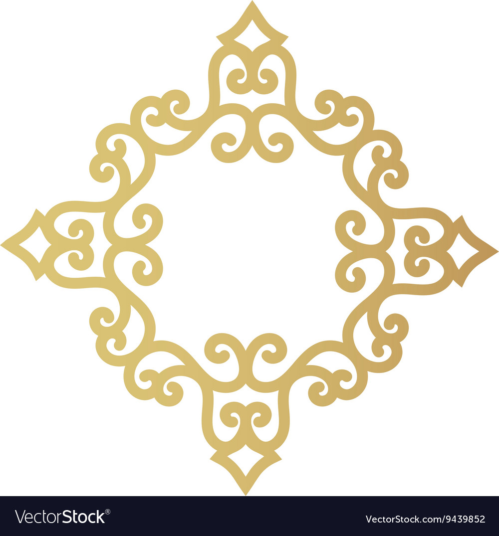 Gold geometric figure or vegetable item