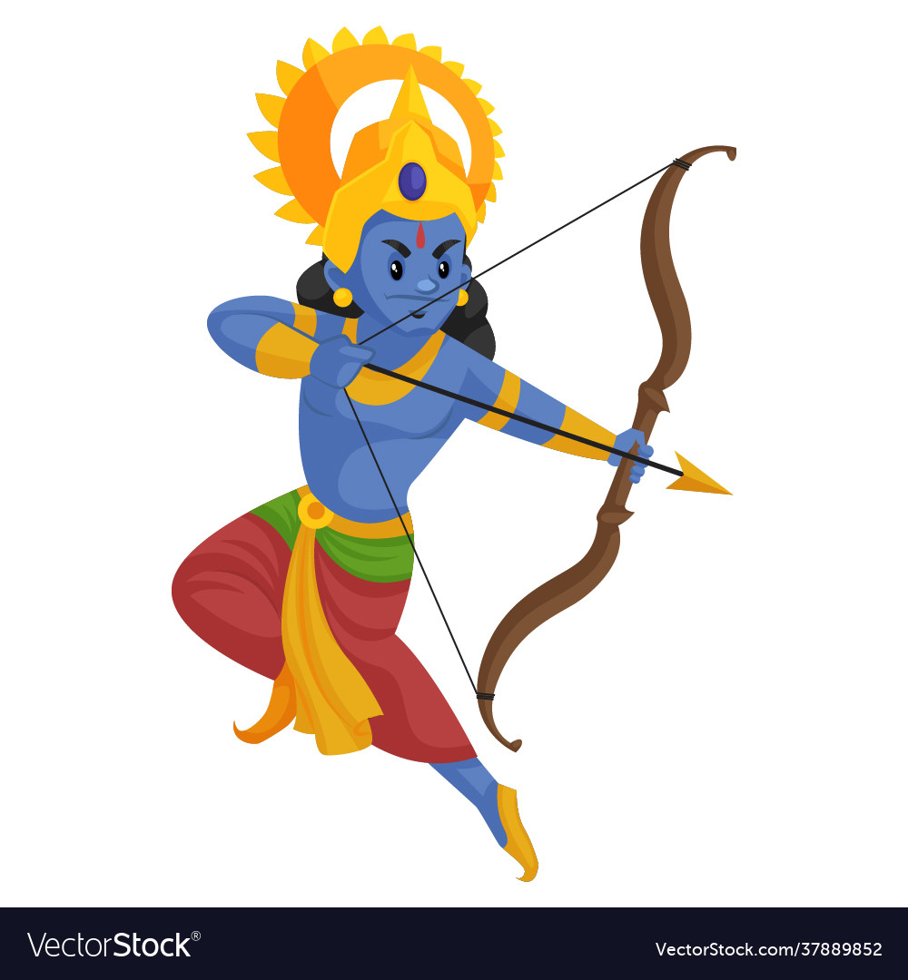 Lord rama cartoon character Royalty Free Vector Image