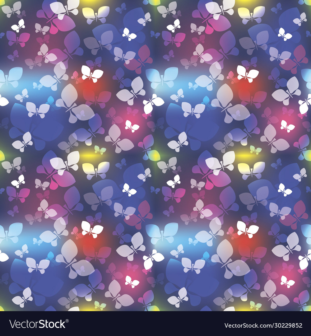Multicolored seamless background with butterflies vector image Multicolored seamless background with butterflies