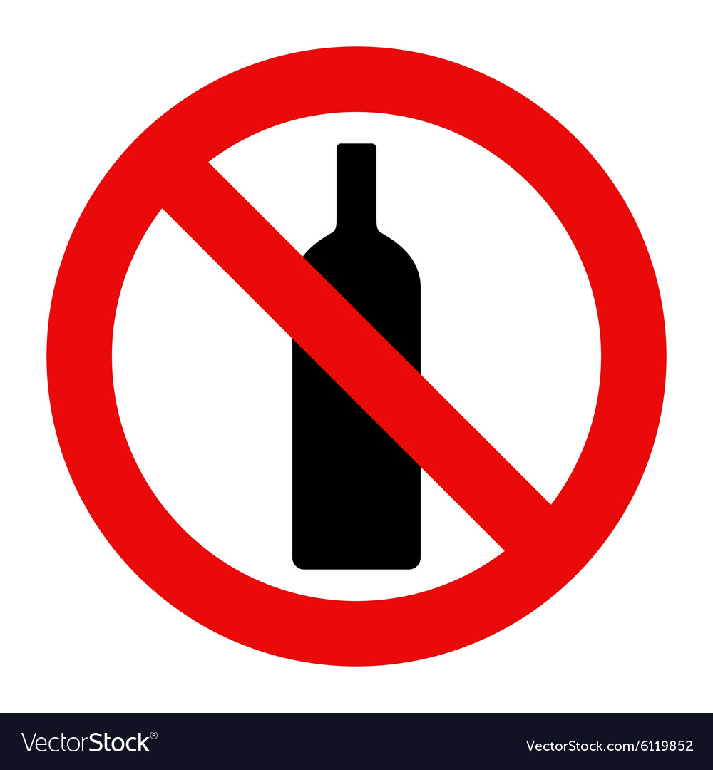 No alcohol sign Royalty Free Vector Image - VectorStock