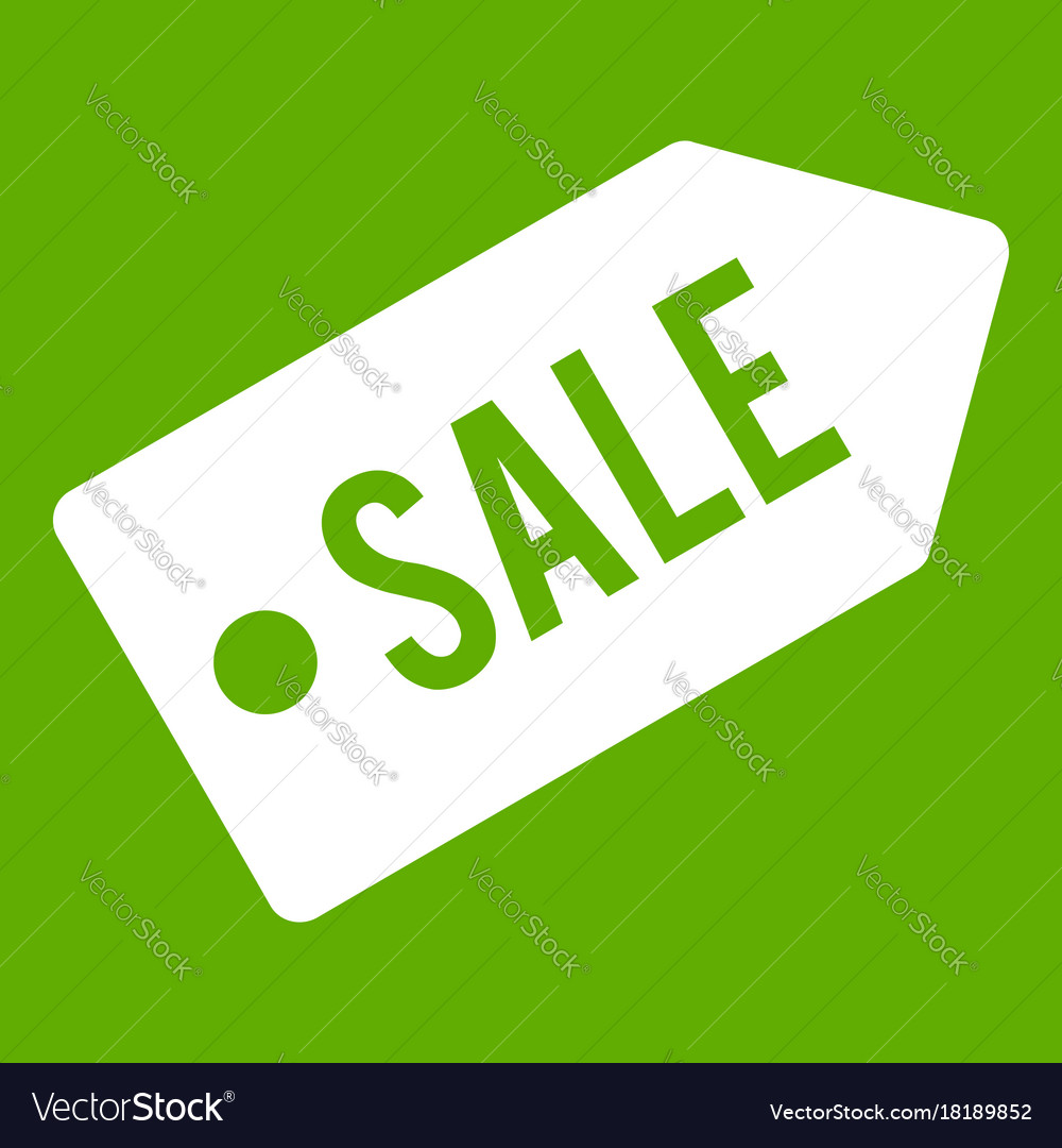 Sale icon green Royalty Free Vector Image VectorStock