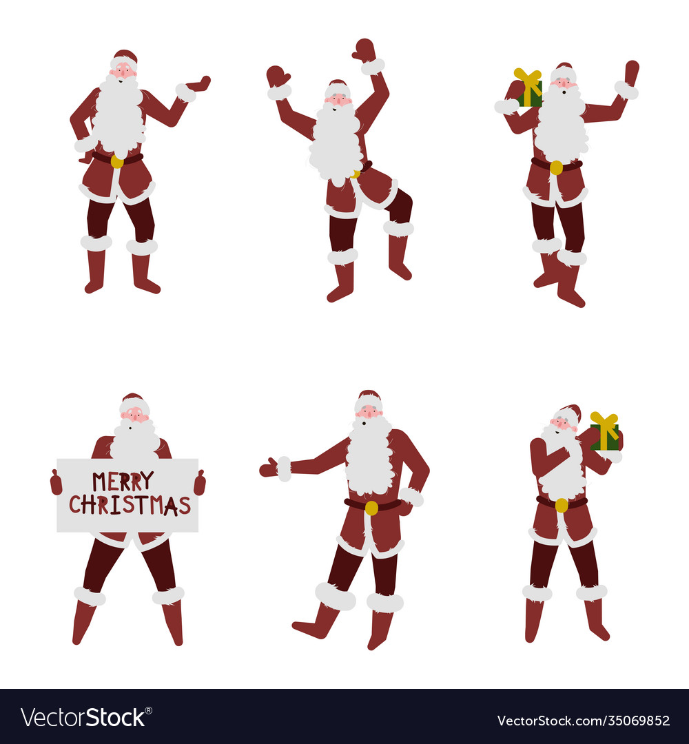 Santa claus with white beard holding placard