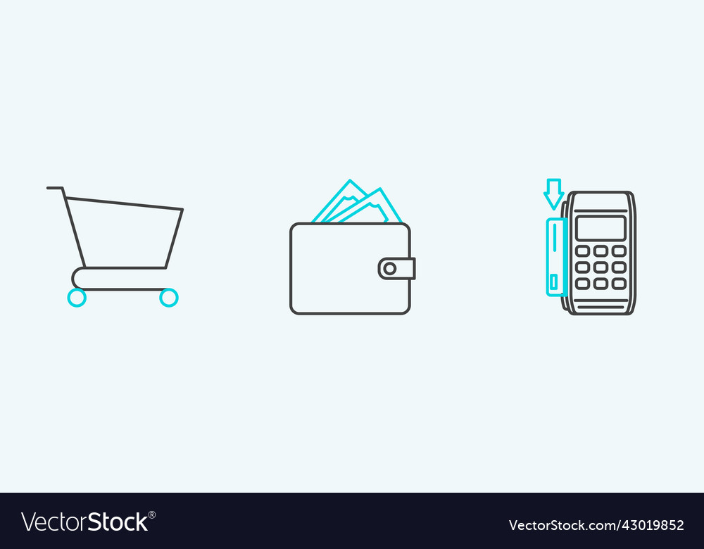 Set Line pos Terminal mit eingelegter Kreditkarte