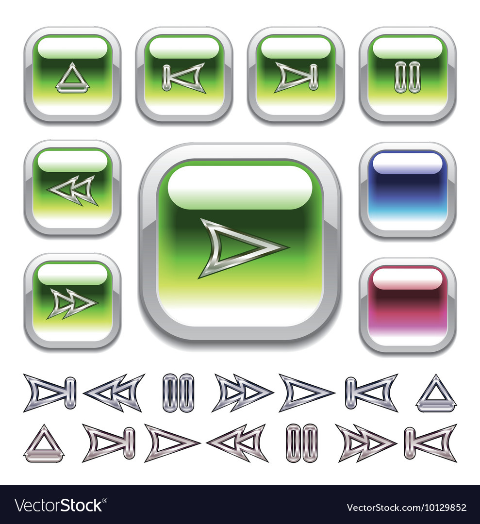 Set of glossy buttons