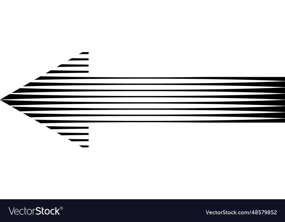 Set pointing arrows striped texture arrow path