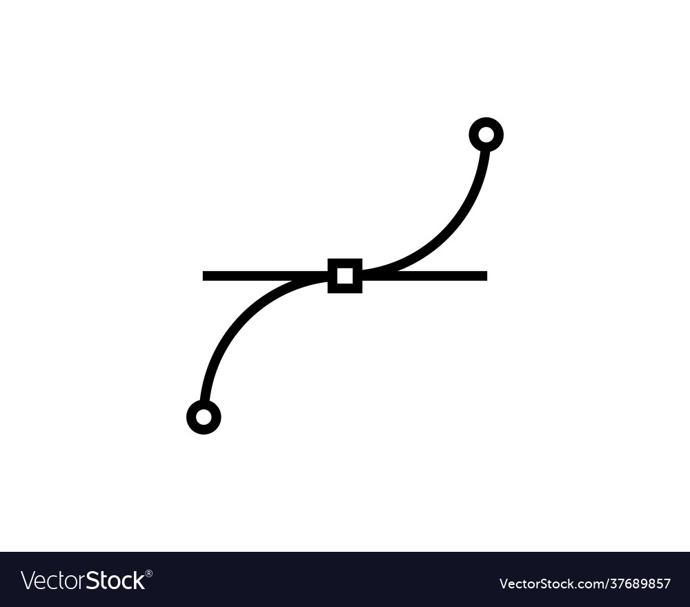 Bezier curve tool icon graphics designer