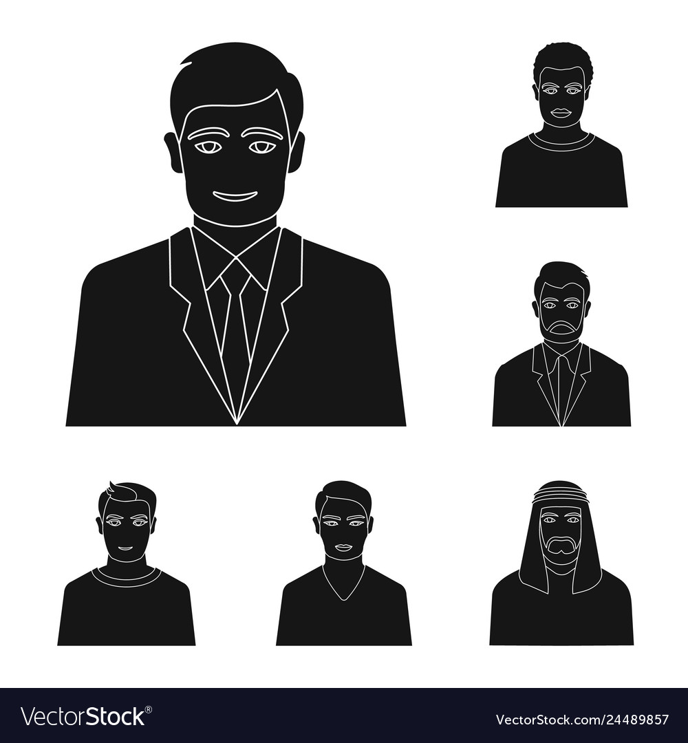 Design of photo and character logo set