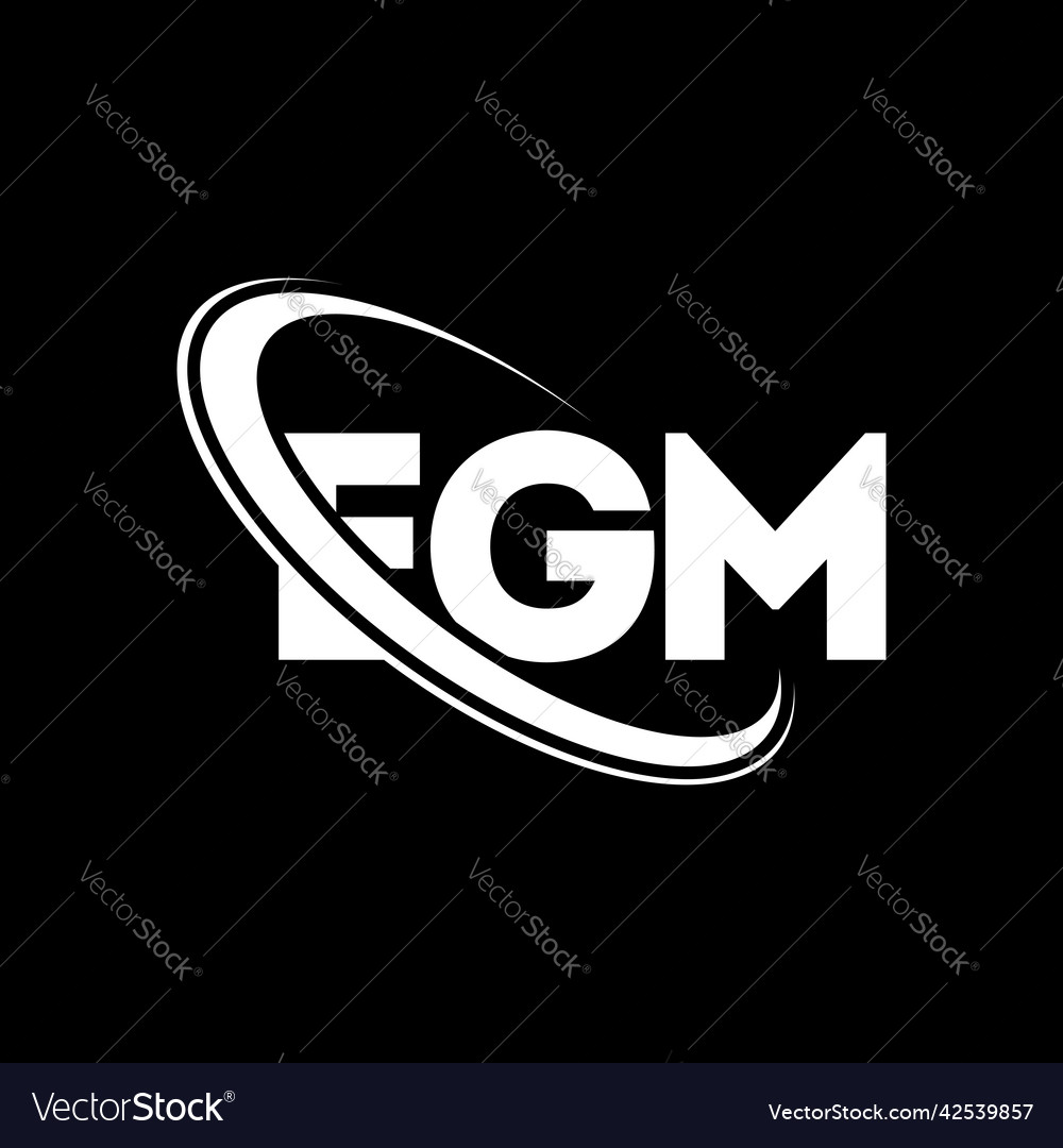 Egm logo letter letter logo design Royalty Free Vector Image