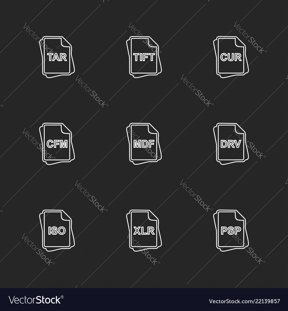 File type files documents eps icons set