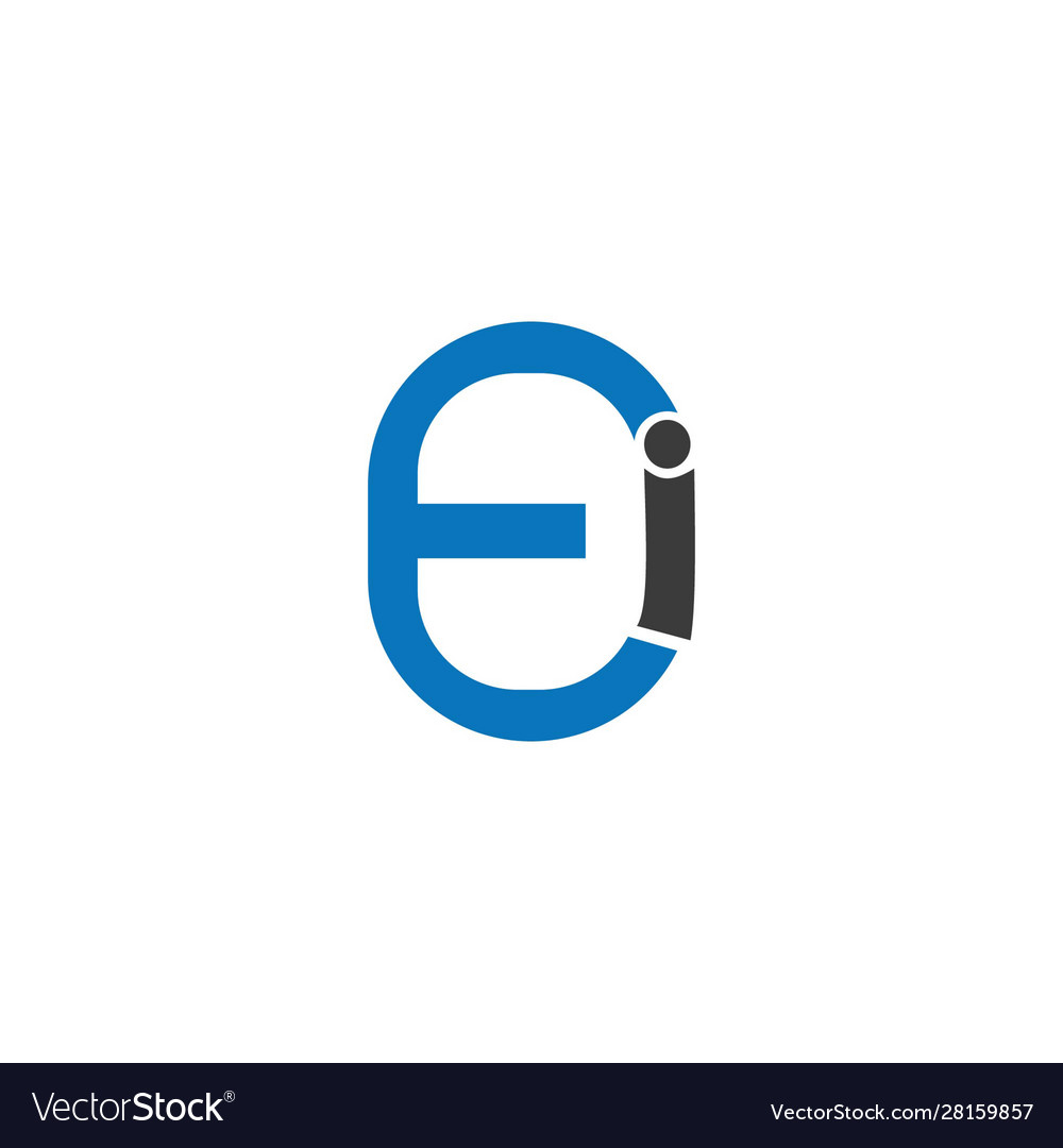 Initial letter ei or ie logo design template