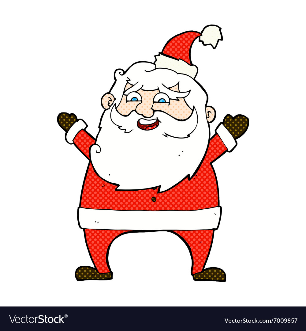 Jolly santa comic cartoon