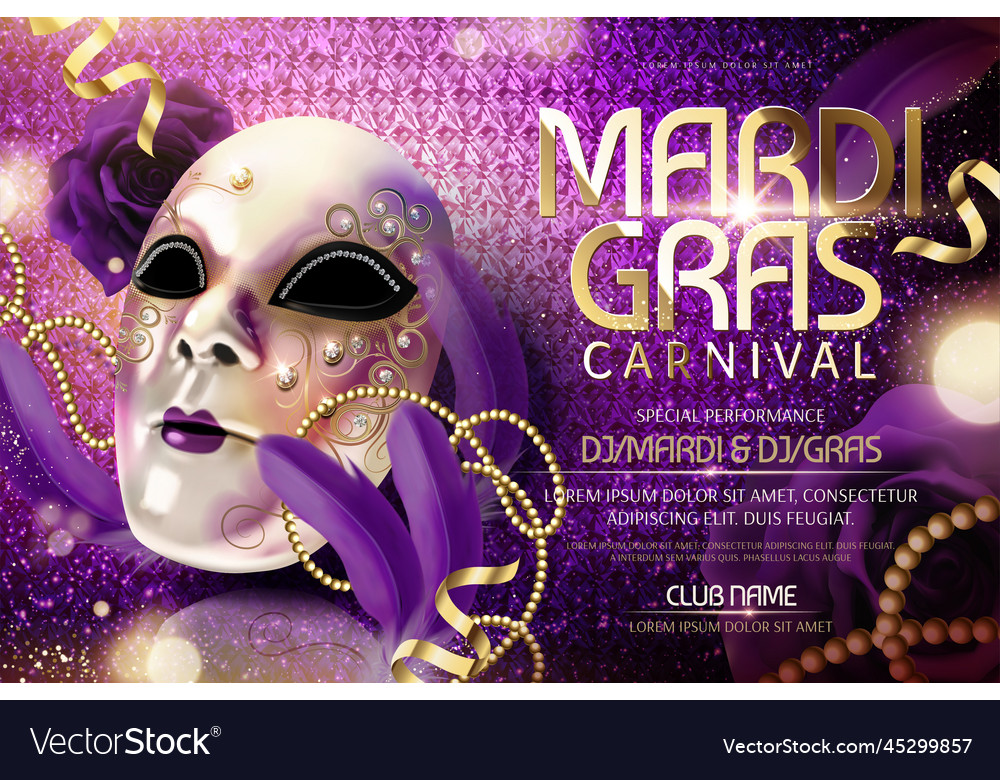 Mardi gras carnival Royalty Free Vector Image - VectorStock