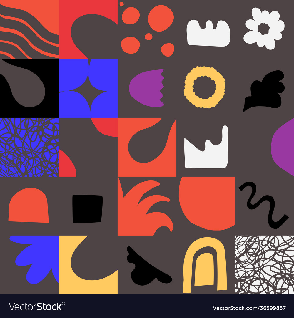 Naive art pattern design Royalty Free Vector Image