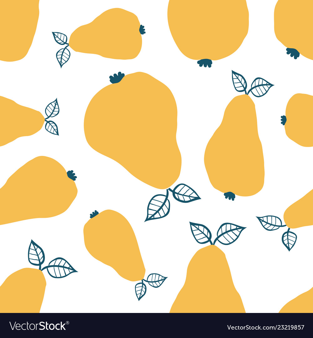 Pear seamless pattern