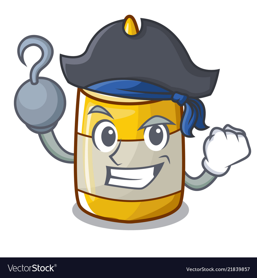 Pirate mustard bottle container cartoon