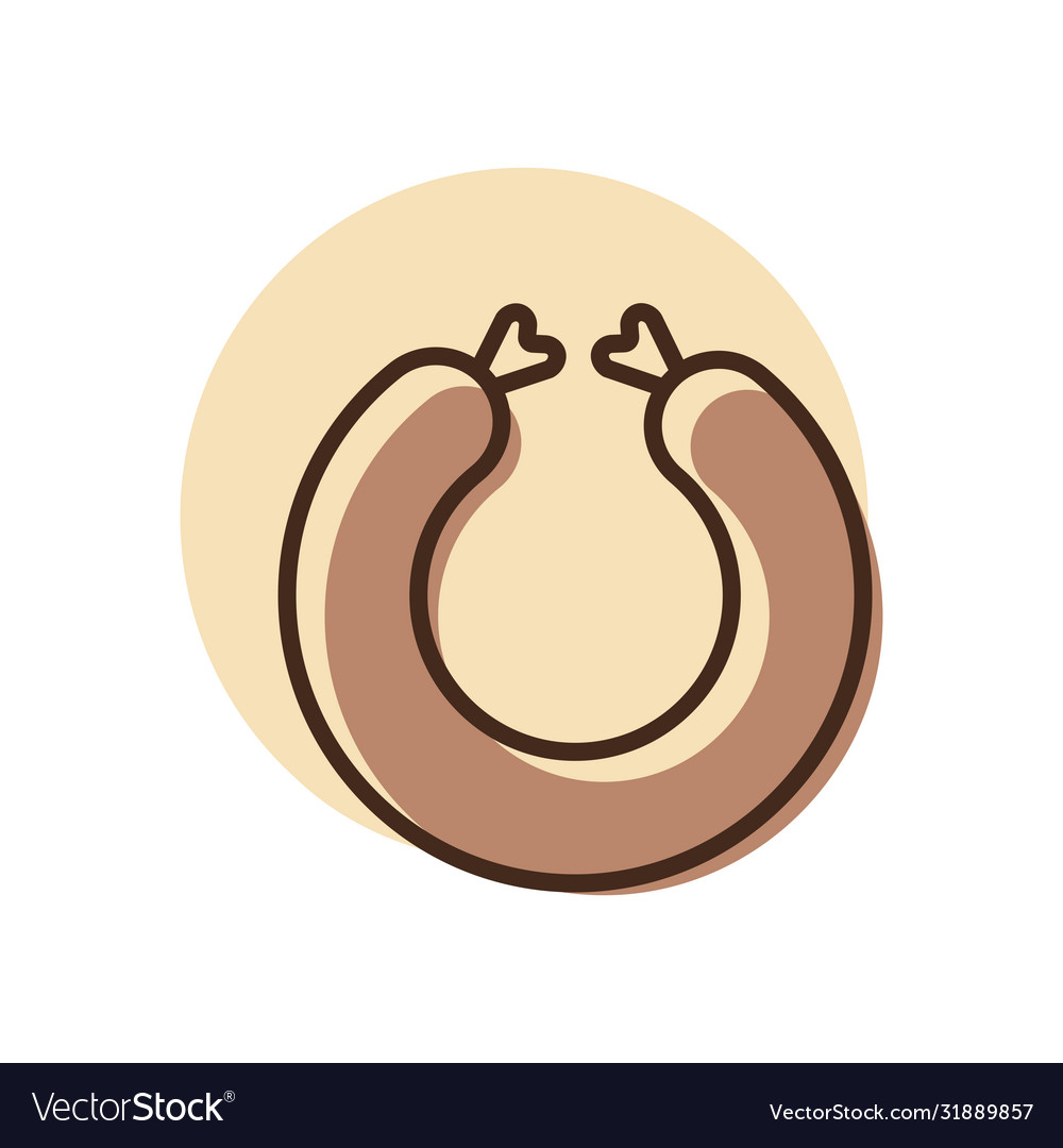 Ring raw sausage icon